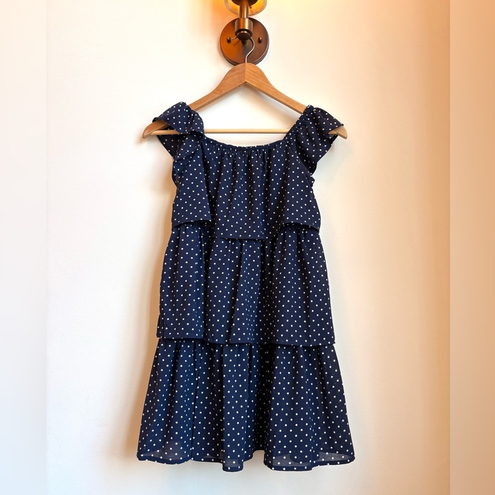 Janie and Jack Blue Pleated Ruffled Sundress
